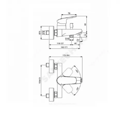 Промо-комплект для ванны с душем CERAFLEX Ideal Standard BD001AA Промо-комплект для ванны с душем CERAFLEX Ideal Standard BD001AA