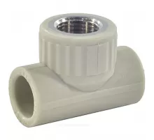 Тройник PP-R комбинированный серый Дн 32х3/4" ВР VALFEX 10127132Г