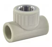 Тройник PP-R комбинированный серый Дн 20х3/4" ВР VALFEX 10127120Г