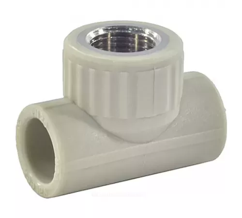 Тройник PP-R комбинированный серый Дн 20х3/4" ВР VALFEX 10127120Г