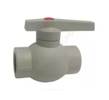 Кран шаровой PP-R серый Дн 25 внутренняя пайка OPTIMA VALFEX VALF 10145025Г