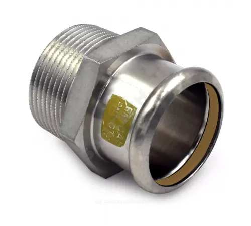 Муфта сталь нерж AISI 316L Дн 35х1 1/4" Ру5 пресс/НР для газоснабжения Inoxpres Gas RM 187114035G