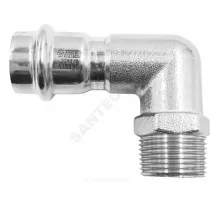 Угольник сталь нерж AISI 304 Дн 18х1/2" пресс/НР SantechSystems