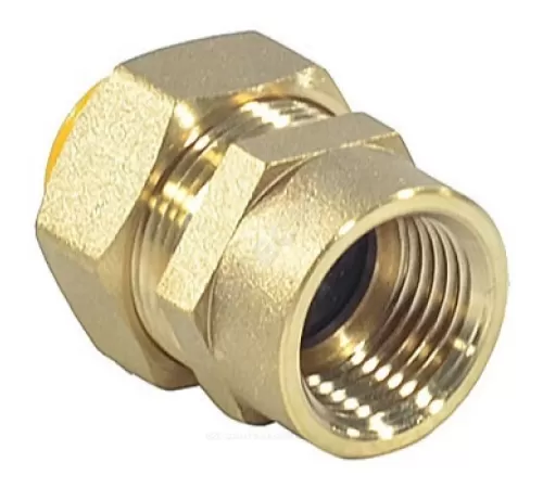 Муфта латунь 15Aх1/2" обжим/ВР для газоснабжения STAHLMANN SSFG1501/2BGZ