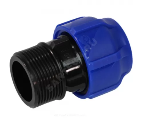 Муфта компрессионная ПЭ Дн 25х1" НР Ру16 VALFEX 121001125100