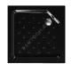 Поддон душевой акриловый квадрат Universal BLACK N 800х800х160 с противоскользящим покрытием черный МетаКам АПS_013575