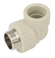 Угольник PP-R комбинированный серый Дн 25х1/2" НР VALFEX 10126125Г