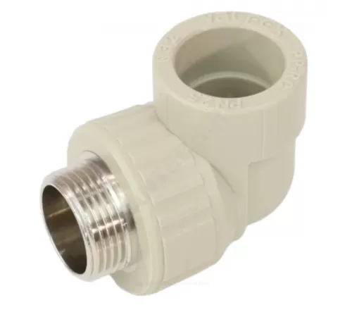 Угольник PP-R комбинированный серый Дн 32х1" НР VALFEX 10126032Г