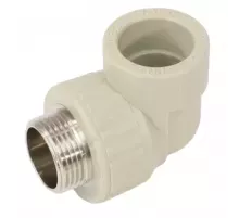 Угольник PP-R комбинированный серый Дн 20х3/4" НР VALFEX 10126220Г