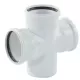 Крестовина PP-H 1-плоскостная бесшумная белая RAUPIANO PLUS Дн 110х110х110х87гр б/нап в/к Rehau 11215541001
