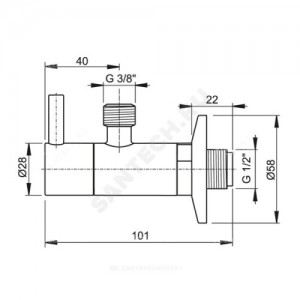 Вентиль для подключения смесителя с фильтром 1/2"x3/8" Alca Plast ARV001