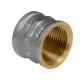 Муфта латунь никель Ду 40 (1 1/2") ВР/ВР 9018 ГОСТ 32585-2013 Aquasfera 9018-05