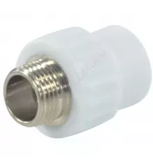 Муфта PP-R комбинированная белая Дн 20х3/4" НР VALFEX 10130120