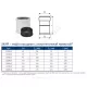 Муфта PP-MD насадная бесшумная светло-серая Skolan Safe SKAM Дн 58 (DN50) б/нап в/к Ostendorf 332810