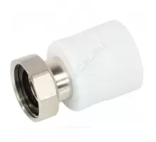 Муфта PP-R комбинированная белая Дн 20х1/2" с накидной гайкой VALFEX 10139020