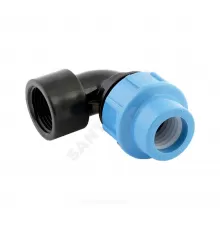 Отвод компрессионный ПЭ Дн 20х1/2"х90гр ВР Ру12,5 Джилекс 9280