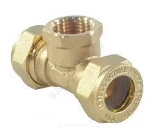 Тройник латунь 20Aх3/4"х20 обжим/ВР STAHLMANN STFL2003/420BEF