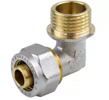 Угольник МП латунь никель обжим Дн 16х1/2"х90гр НР ГОСТ 32415-2013 7006 Aquasfera 7006-01