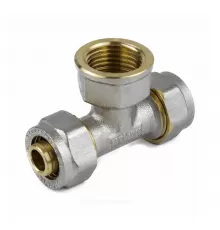 Тройник МП латунь никель обжим Дн 16х1/2"х16 ВР ГОСТ 32415-2013 7013 Aquasfera 7013-01