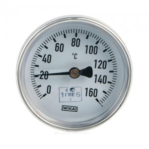 Термометр биметаллический осевой Дк80 L=100мм G1/2" 160С A50.10 Wika 3905900 (36523026)