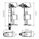 Арматура для бачка наливная AZOR COMBI 1/2" нижнее/боковое подключение OLI 562560