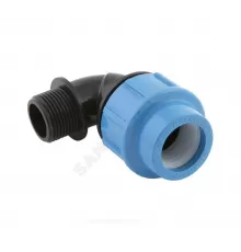 Отвод компрессионный ПЭ Дн 20х1/2"х90гр НР Джилекс 9270