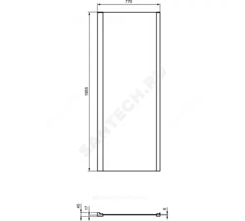 Стенка душевая CONNECT 2 боковая 800х1950мм Ideal Standard K9299V3 Стенка душевая CONNECT 2 боковая 800х1950мм Ideal Standard K9299V3