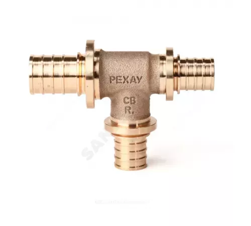 Тройник для PE-X труб аксиальный бронза Дн 32х20х20 переходной RX+ Рехау 14570863001