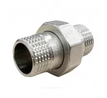 Соединитель латунь никель американка Ду 20 (3/4") прямой НР/НР SantechSystems