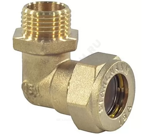 Угольник латунь 90гр 15Aх1/2" обжим/НР STAHLMANN SEML1501/2BEF Угольник латунь 90гр 15Aх1/2" обжим/НР STAHLMANN SEML1501/2BEF