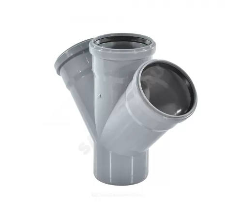 Крестовина PP-H 1-плоскостная серый Дн 110х110х110х45гр б/нап в/к VALFEX 27111110