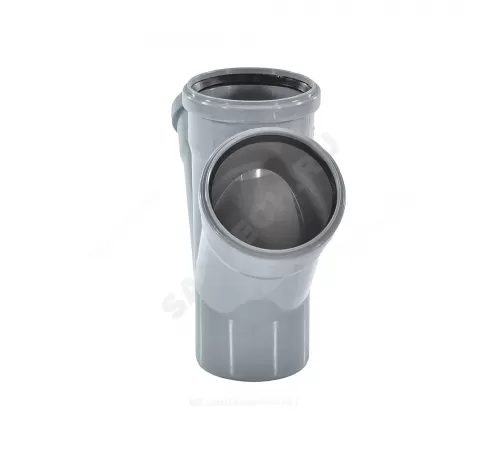 Крестовина PP-H 1-плоскостная серый Дн 110х110х110х45гр б/нап в/к VALFEX 27111110