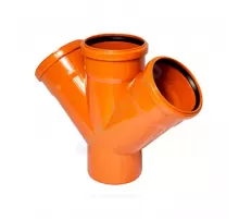 Крестовина PP-B 1-плоскостная коричневая Дн 110х110х110х45гр б/нап в/к RTP (РосТурПласт) 36550