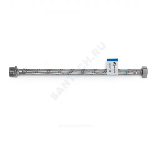 Подводка гибкая для воды нержавеющая оплетка 1/2" г-ш L=0.3м AQUALINE 04816 Подводка гибкая для воды нержавеющая оплетка 1/2" г-ш L=0.3м AQUALINE 04816