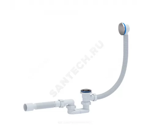 Слив-перелив для ванны плоский автоматический 1 1/2"x40 с гофрой 40х50 слив клапан "клик-клак", пробка D=42,6мм АНИ Пласт EC055 Слив-перелив для ванны плоский автоматический 1 1/2"x40 с гофрой 40х50 слив клапан "клик-клак", пробка D=42,6мм АНИ Пласт EC055