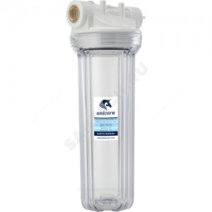 Корпус фильтра прозрачный пластик 10" 1-ст Unicorn FH2Р 1