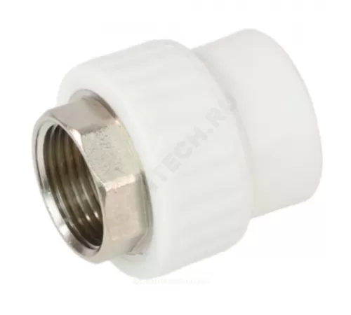 Муфта PP-R комбинированная под ключ белая Дн 110х4" ВР VALFEX 10134110