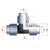 Тройник компрессионный ПЭ ВР Дн 40х1 1/2"х40 ТПК-АКВА 52411240