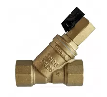 Фильтр сетчатый Y-образный латунь Ду 40 Ру25 Rp1 1/2" ВР FVR-DR с краном Ридан 065B8345R