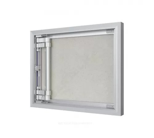 Люк под плитку нажимной алюминий 500х600 на износоустойчивой петле Evecs CERAMO OPTIMUM D5060