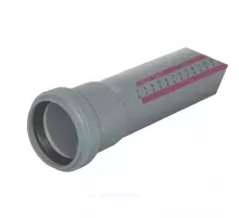 Труба PP-H с раструбом серая HT HTEM Дн 110х2,7 б/нап L=1,0м в/к Ostendorf 115040