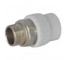 Муфта PP-R комбинированная разъемная белая Дн 20х1/2" НР для радиатора VALFEX 10159020