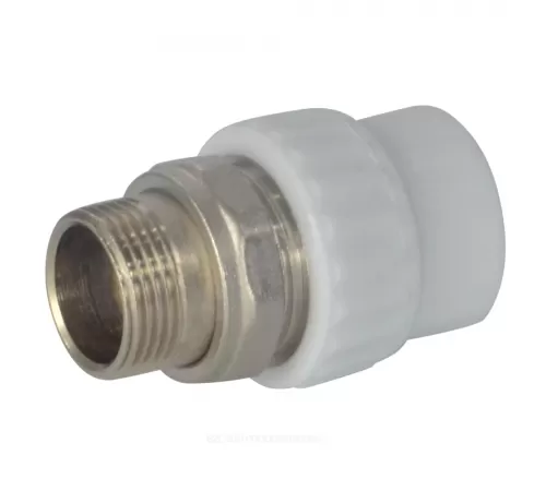 Муфта PP-R комбинированная разъемная белая Дн 20х1/2" НР для радиатора VALFEX 10159020