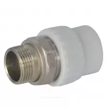 Муфта PP-R комбинированная разъемная белая Дн 20х1/2" НР для радиатора VALFEX 10159020