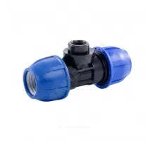 Тройник компрессионный ПЭ Дн 63х1 1/2"х63 ВР Ру10 RTP (РосТурПласт) 21878
