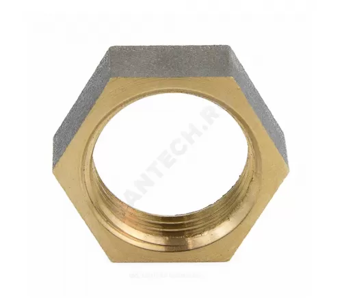 Контргайка латунь никель Ду 25 (1") ВР 9020 ГОСТ 32585-2013 Aquasfera 9020-03