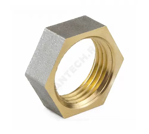 Контргайка латунь никель Ду 25 (1") ВР 9020 ГОСТ 32585-2013 Aquasfera 9020-03