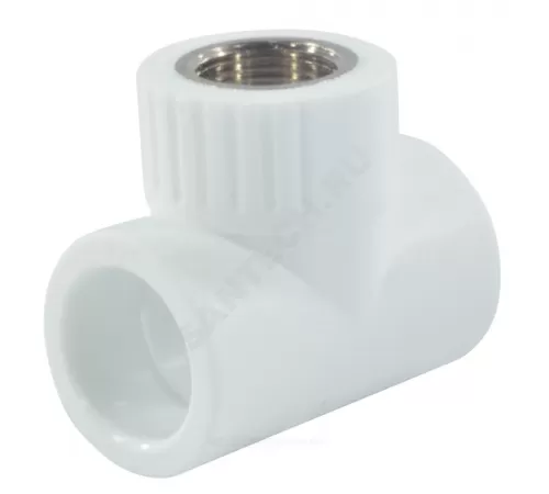 Тройник PP-R комбинированный белый Дн 25х1/2" ВР RTP (РосТурПласт) 10745 Тройник PP-R комбинированный белый Дн 25х1/2" ВР RTP (РосТурПласт) 10745