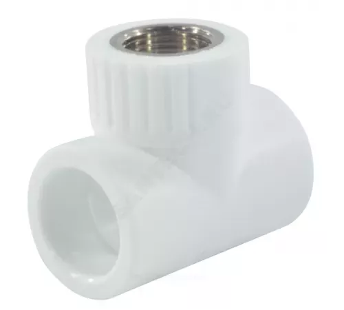 Тройник PP-R комбинированный белый Дн 25х1/2" ВР RTP (РосТурПласт) 10745 Тройник PP-R комбинированный белый Дн 25х1/2" ВР RTP (РосТурПласт) 10745