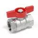 Кран шаровой латунь хром R251D Ду 10 Ру42 ВР бабочка красная Giacomini R251X002